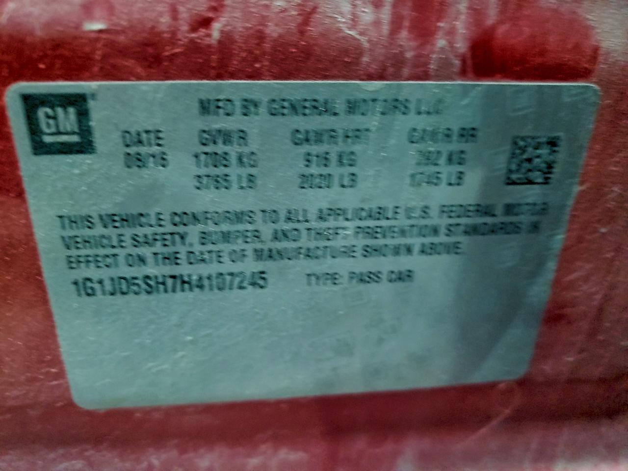 Chevrolet Sonic Lt Image 9